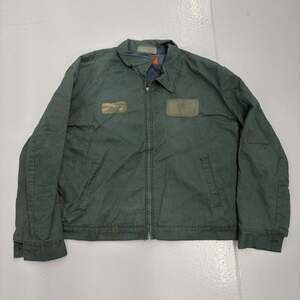Vintage 70s Red Kap Green Canvas Workwear Mechanics Jacket